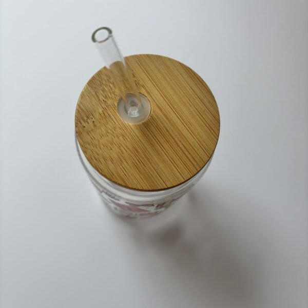 Pages & Pink Moments Glass Bottle