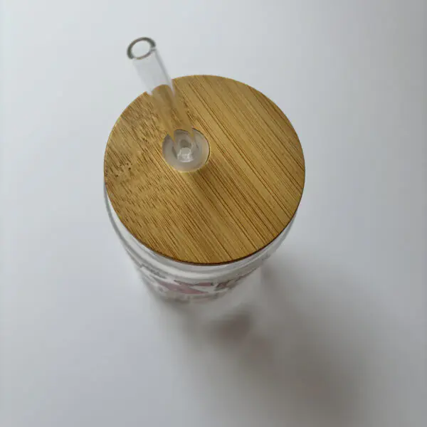 Pages & Pink Moments Glass Bottle