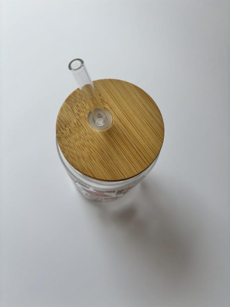 Pages & Pink Moments Glass Bottle