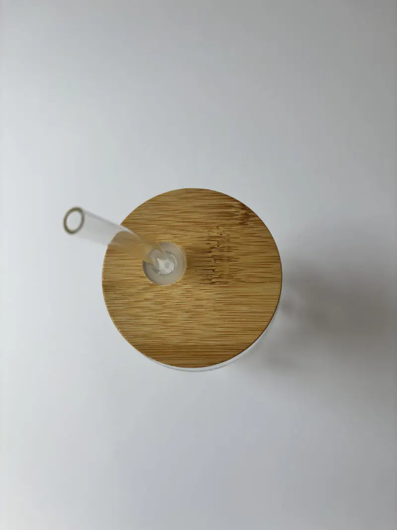 Iced Coffee & Book Pages Glass Bottle