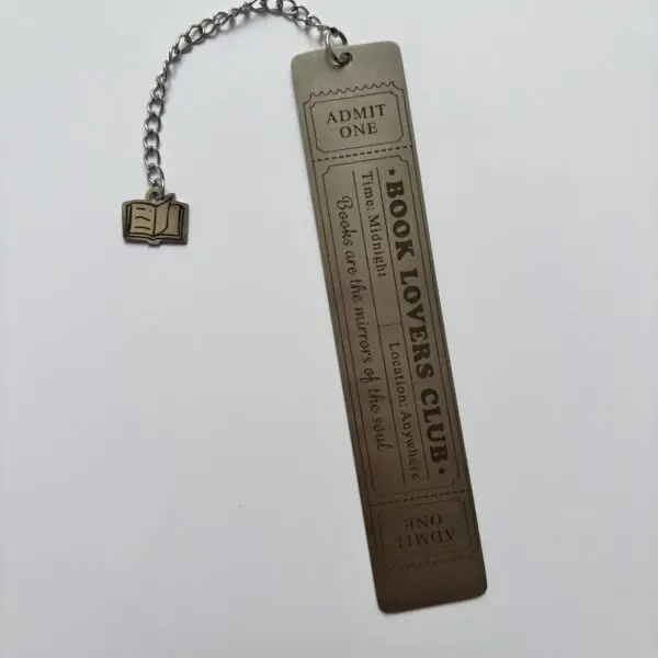 Book Lovers Club Metal Bookmark