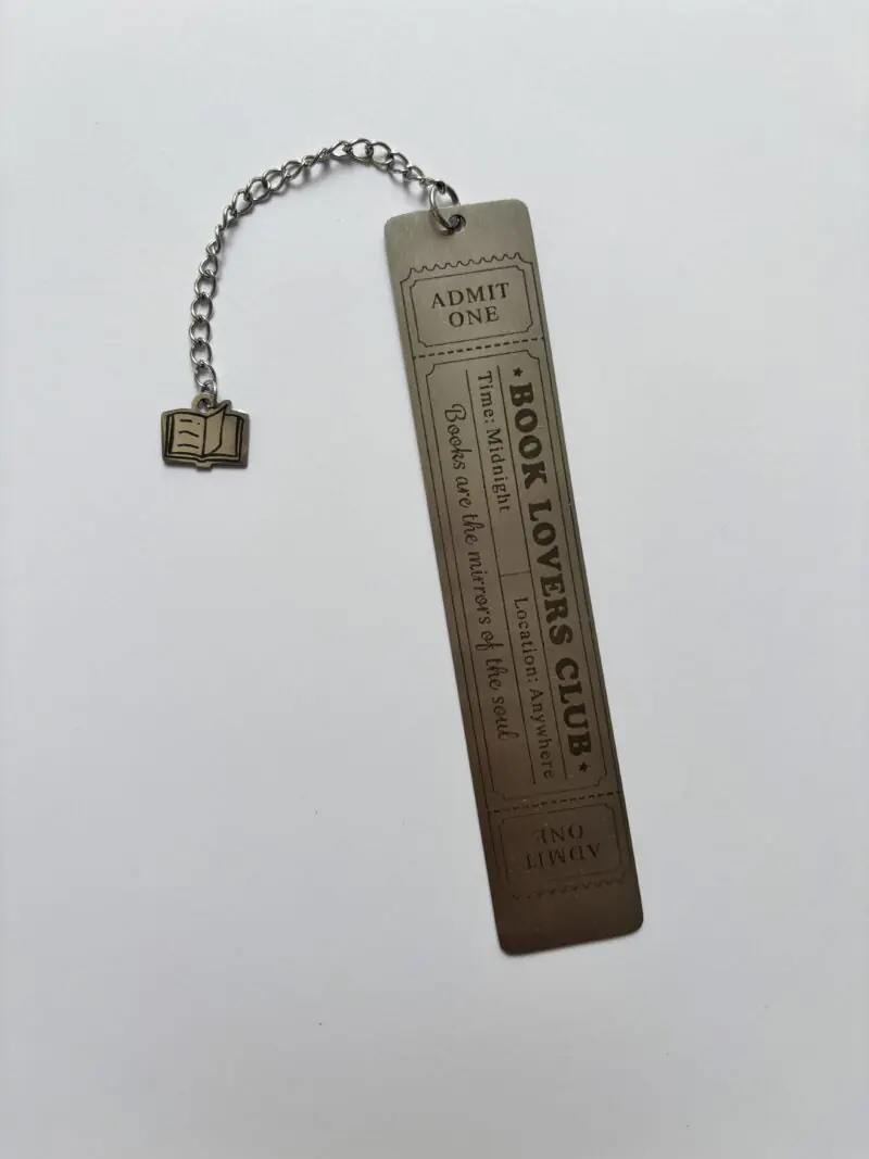 Book Lovers Club Metal Bookmark