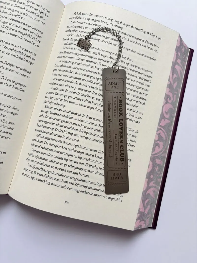 Book Lovers Club Metal Bookmark