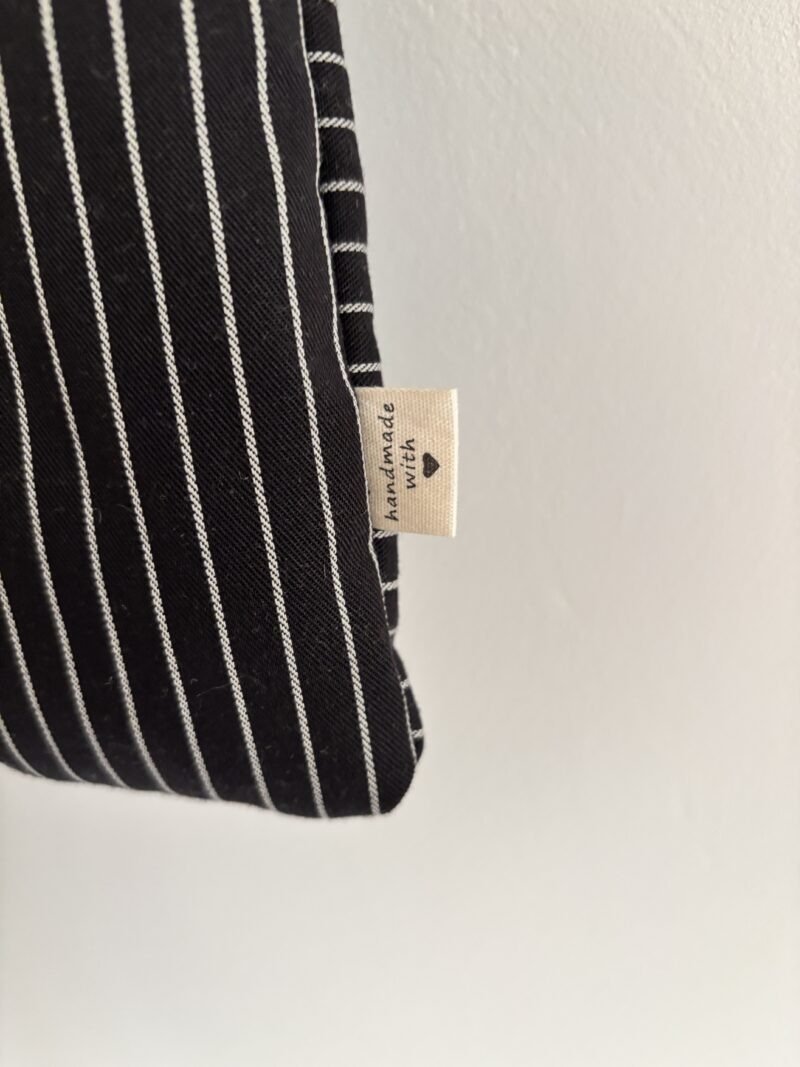 Bow Book Lovers Booksleeve Pocket Black & White Striped