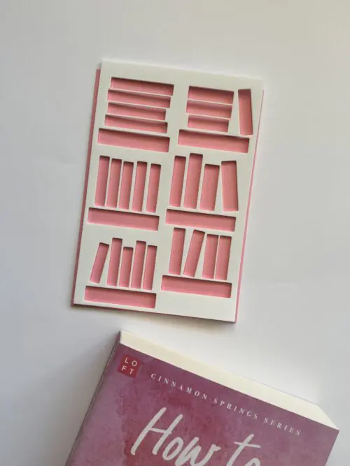 Book Lovers Bookshelfs Journal Stencil