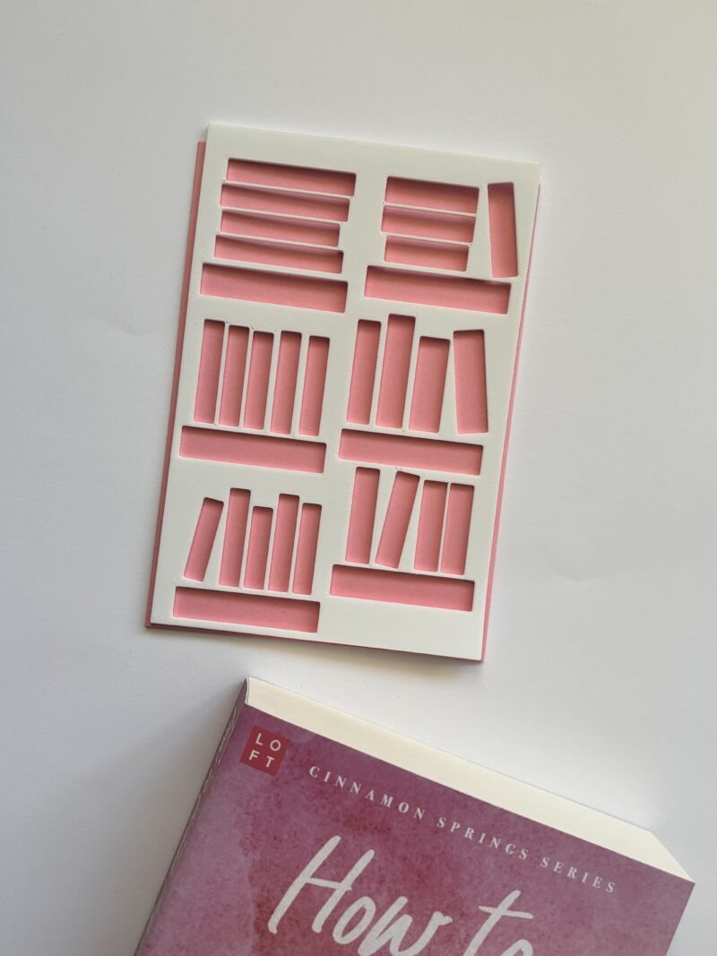 Book Lovers Bookshelfs Journal Stencil