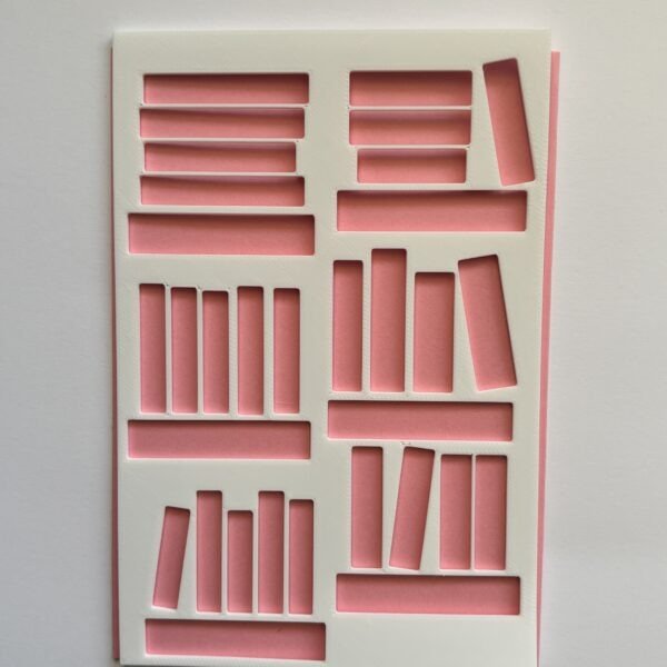 Book Lovers Bookshelfs Journal Stencil