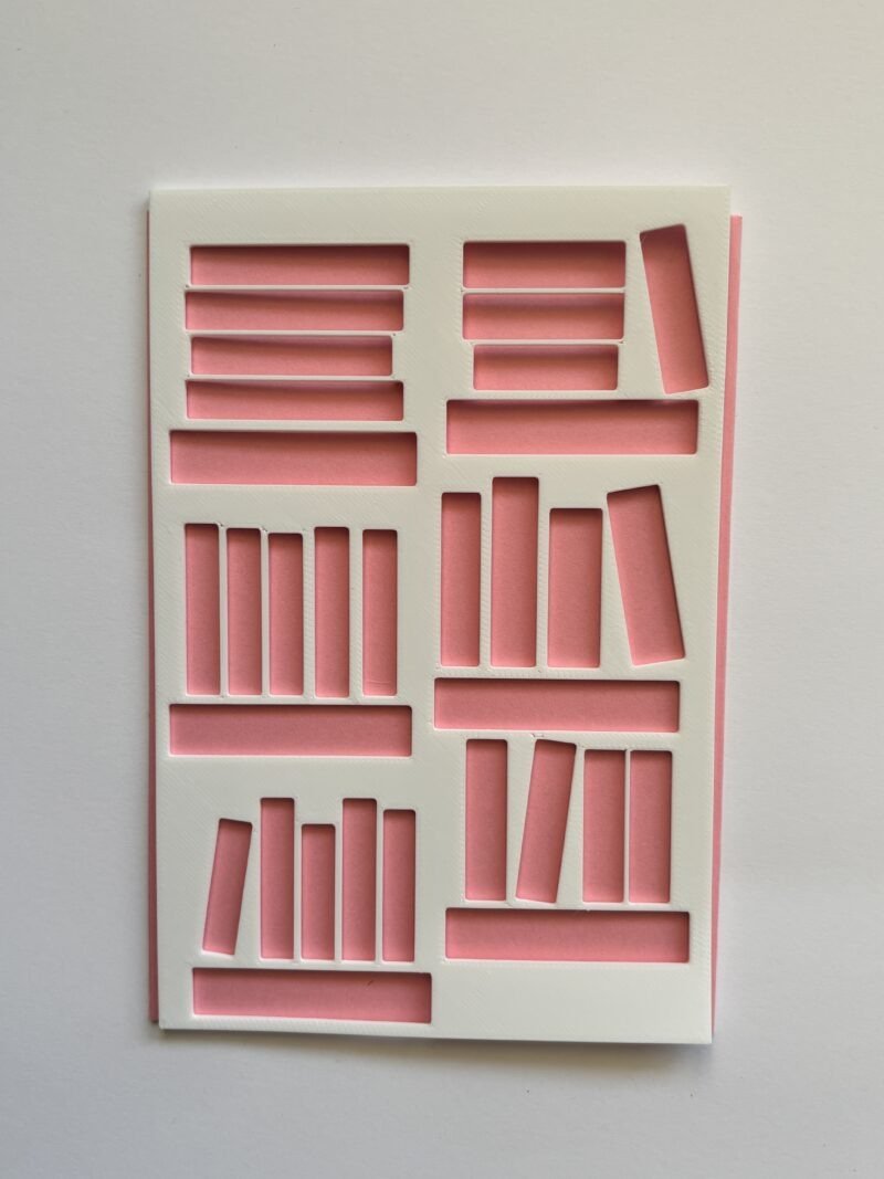 Book Lovers Bookshelfs Journal Stencil