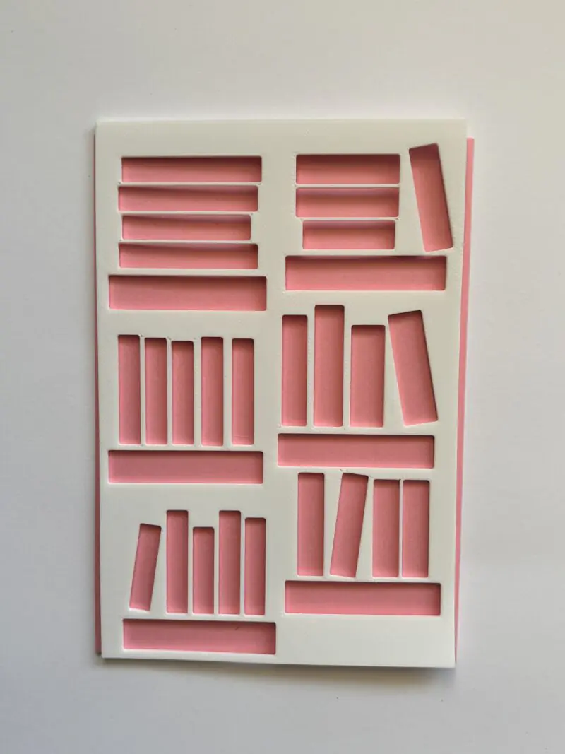 Book Lovers Bookshelfs Journal Stencil