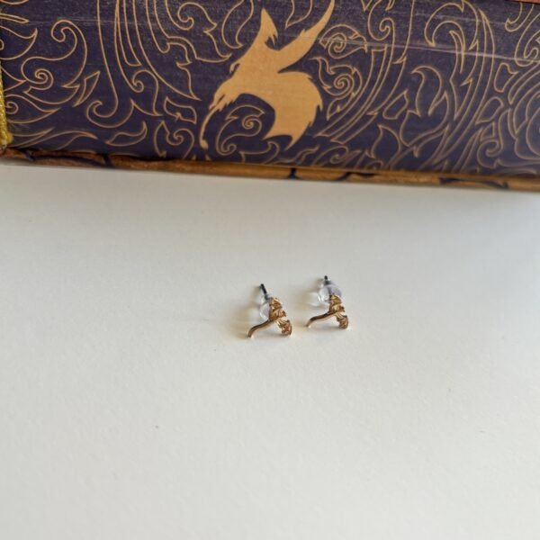 Mini Golden Dragon Stud Earrings