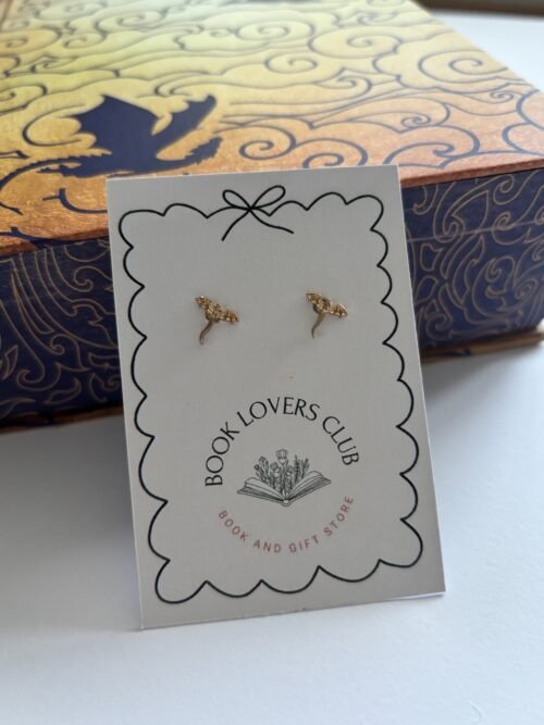 Mini Golden Dragon Stud Earrings