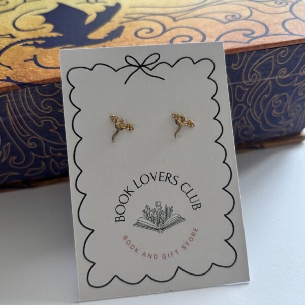 Mini Golden Dragon Stud Earrings