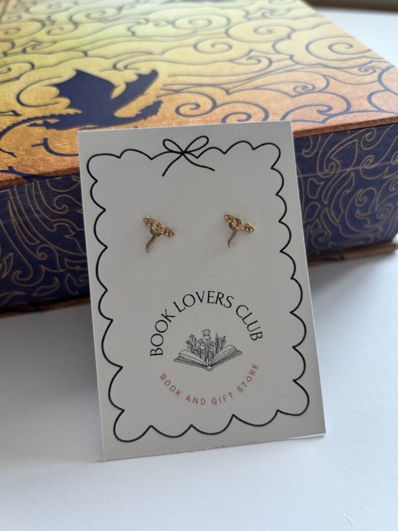 Mini Golden Dragon Stud Earrings
