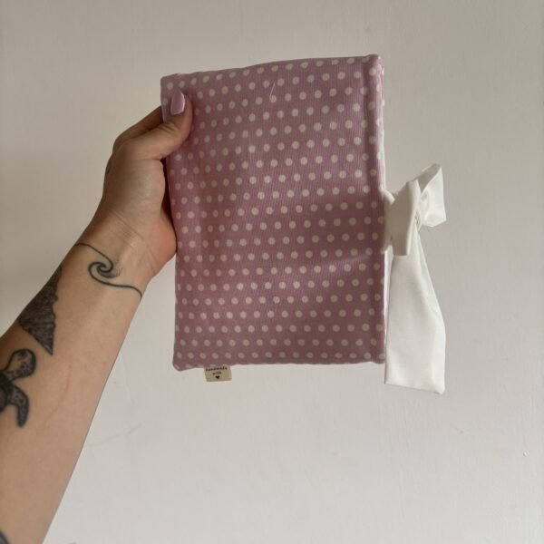 Bow Book Lovers Booksleeve Pink Polka Dot