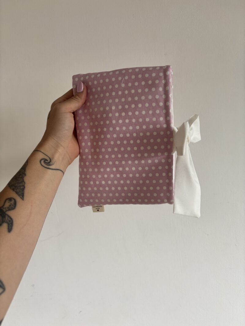 Bow Book Lovers Booksleeve Pink Polka Dot