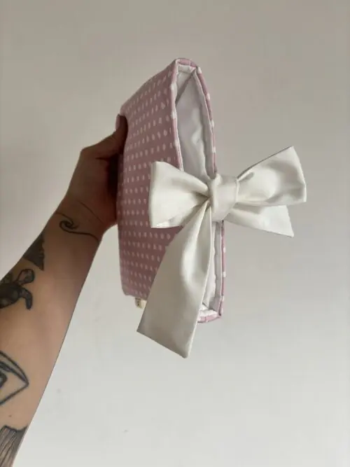 Bow Book Lovers Booksleeve Pink Polka Dot