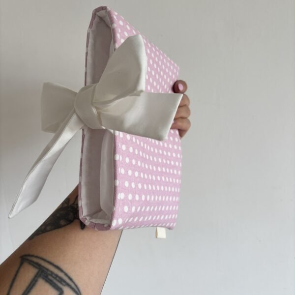 Bow Book Lovers Booksleeve Pink Polka Dot