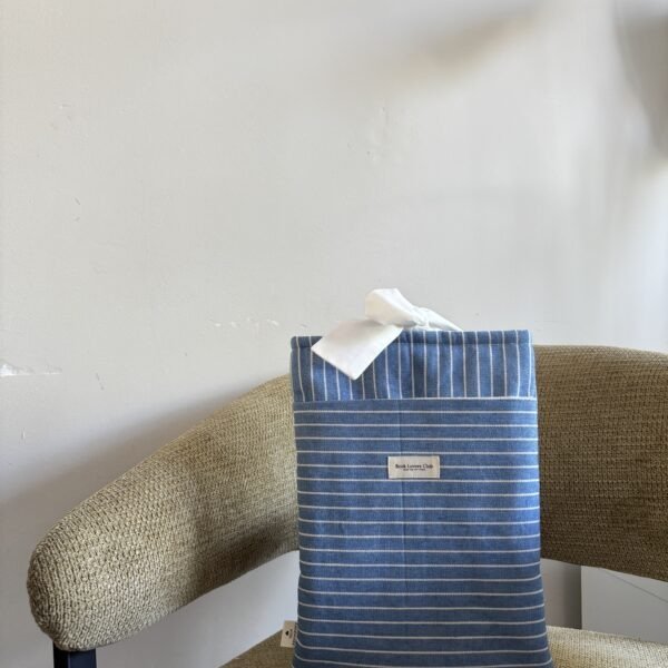 Booksleeve Pocket Blue & White Striped Denim