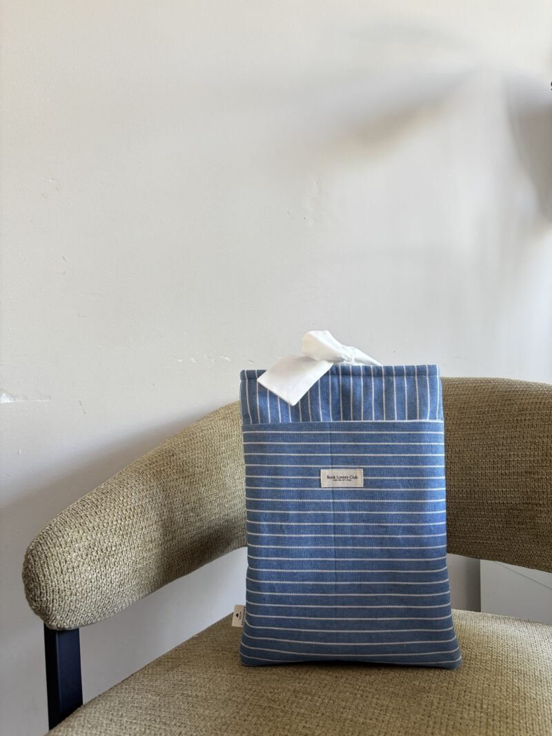 Booksleeve Pocket Blue & White Striped Denim