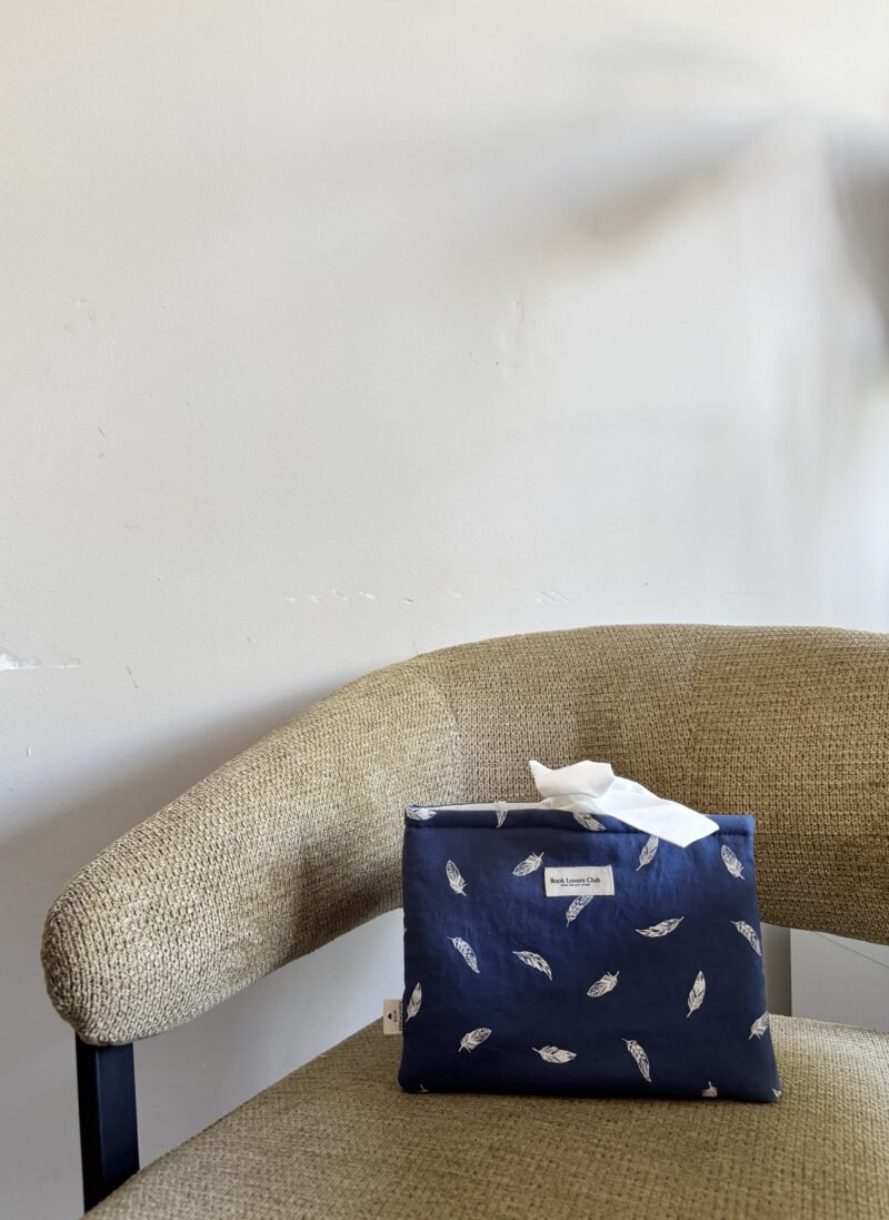 Bow Book Lovers Booksleeve Blue Feather