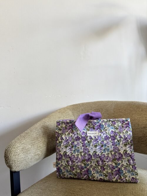 purple petals Bow Book Lovers Booksleeve Purple Petals