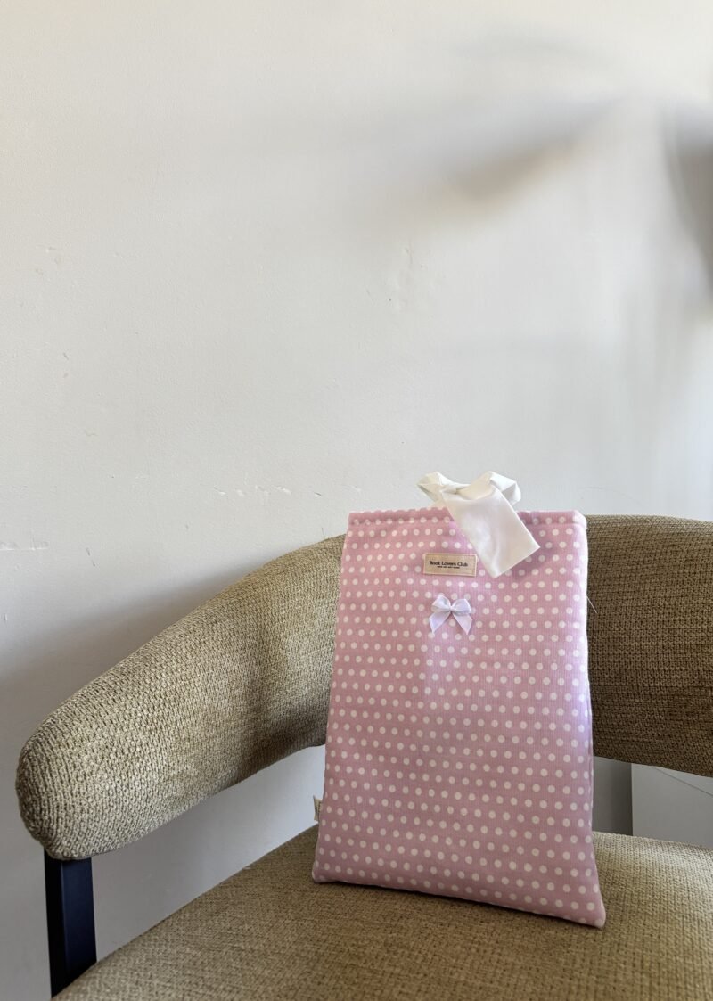 polka pink dot booksleeve Bow Book Lovers Booksleeve Pink Polka Dot